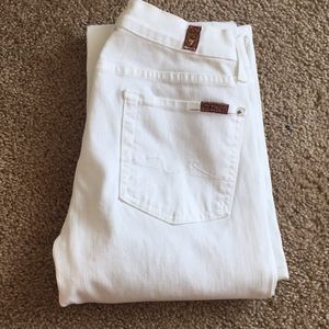 7 for all mankind white jeans